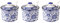 Pot à épices en porcelaine, sucrier, sucrier chinois en porcelaine bleue et blanche avec couvercle, sucrier en porcelaine avec cuillère, petit pot à sel, restaurant bleu et blanc simple ( Color : Blue