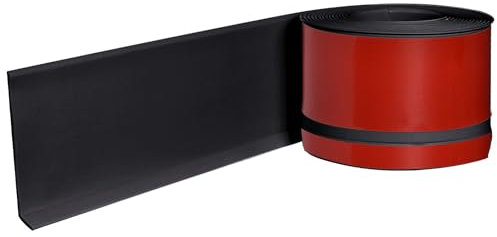 Inscrip Moulure souple en PVC pour cuisine et salle de bain, 12 m, noir