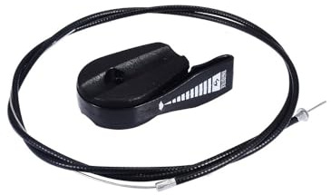 Ieron Lawn Mower Throttle Cable with Lever Handle - 65 Inch Premium Replacement Cable for Garden Lawn Mower (Black)