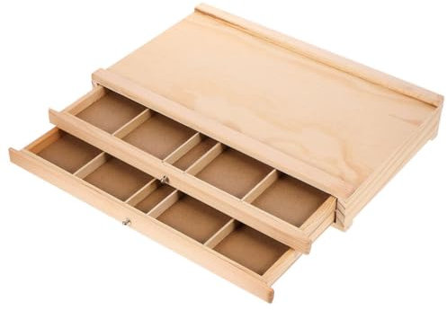 LALAFINA Elegante Organizer-schubladen Aus Holz Mehrzweck-aufbewahrung Für Künstler Und Studenten