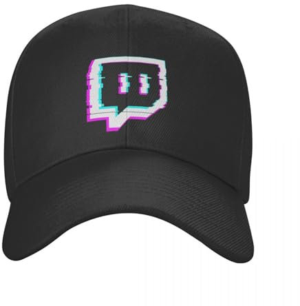 KOSOEII Basecap Twitch Logo Kawaii Cap Baseball Cap Strandausflug Hüte für Frauen Männer