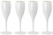 Eidoct White Champagne Flutes PP Prosecco Flutes Wine Glasses, Reusable White Champagne Glasses, Shatterproof, 180ml Capacity, for Weddings and Parties (4)