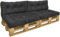 VOUNOT Palettenkissen 4er Set für Indoor und Outdoor, Palettenpolster Wasserdicht Palettensofa, Sitzkissen 120x80, Rückenkissen 120x40, Dunkelgrau