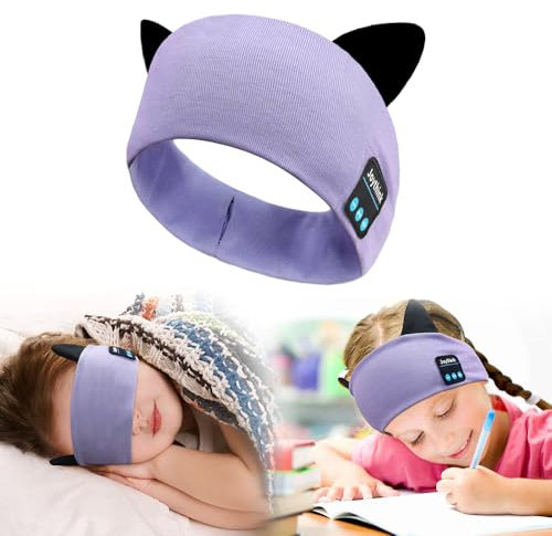 Joythink Bluetooth-Kopfband für Kinder, Schlafmaske und kabellose Kopfhörer mit eingebautem Lautsprecher, verstellbares Sport-Headset, Schlaf-Stirnband für Mädchen und Jungen