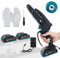DKIEI Mini Cordless Chainsaw, 8 Inch Brushless Electric Chainsaw with 2 Rechargeable Battery & 2 Chains, Chain Saw Power Tools with Safety Button for Branch Wood Cutting & Garden Tree Trimming
