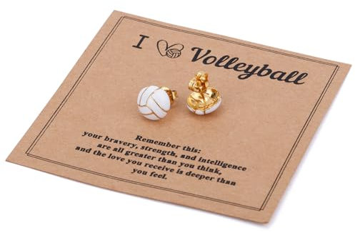 Volleyball Ohrringe, Sportball Ohrringe aus Edelstahl Hautfreundliche Volleyball Geschenk Schmuckgeschenke für Sportfans Mütter Frauen