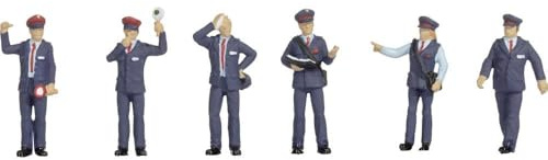 NOCH H0 German Railway Officials Figures, Figures for the H0 Model Railway, Perfect for Creating Realistic Scenes