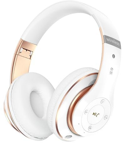 Lankey Sound Kabellose Bluetooth-Kopfhörer Over-Ear - 6 EQ-Modi Wireless-Kopfhörer Over-Ear, 65 Stunden Wiedergabezeit Faltbare Leichte Kopfhörer mit eingebautem HD-Mikrofon, FM, SD/TF für PC/Zuhause