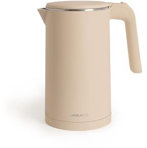 CREATE/KETTLE STUDIO PRO/Bouilloire électrique 1L sable/Contrôle de température, fonction maintien au chaud, enrouleur de câble, arrêt automatique, 1000W