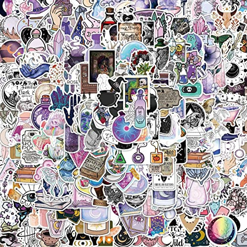 Witch Stickers 300Pcs Vintage Gothic Witchy Stickers Aesthetic Magic Potions Sticker Waterproof Vinyl Decals for Kindle Laptop Phone Water Bottle Magic Book Tarot Cards