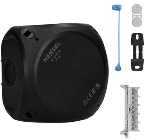 Hensel Kabelabzweigkasten DK 0404 B 1,5-4 qmm 3phasig, 6 qmm 1phasig, 5pol mit Klemme IP66 schwarz