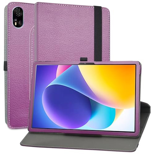 MAMA MOUTH Coque pour Blackview Mega 8,en Cuir Protecteur avec Stand Étui en PU Cuir Rotative 360 degrés Housse de Protection Flip Case Cover pour Blackview Mega 8 13 Pouces Tablette,Violet