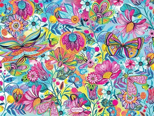 Puzzle 1000 Teile - Fleurs et Papillons
