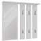 BDW - Wandgarderobe - Garderobe Wand - Wandpaneel mit Spiegel und Ablage - Flurgarderobe Hängend Modern mit Haken - Wandhaken, Kleiderhaken - Weiß Opal - 15x85x82cm