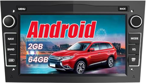 AWESAFE Android 13.0 2GB+64GB Pantalla de Coche para Opel con Carplay/Android Auto, Pantalla Táctil 7 Pulgadas con WiFi/GPS/Bluetooth/DSP/RDS/USB/FM/28 Temas, Apoyo Mandos Volante,MirrorLink(Negro)