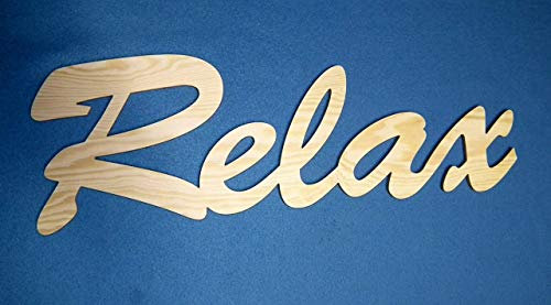 Große Holz Buchstaben Relax 61 cm Schriftzug Wandtattoo Spruch Deko Schrift
