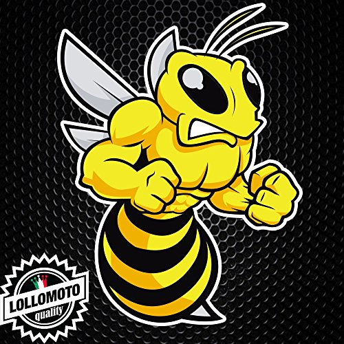 Lollomoto 1x Adesivo Ape Vespa Arrabbiata Moto Stickers Decal Stampati e Intagliati Altissima qualità - Bianco Opaco