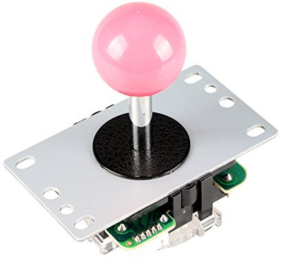 EG STARTS Arcade Klassische Wettbewerb 5 Pin Stick 4-8 Möglichkeiten Joystick Für Arcade DIY Kit Teile Video Spiel Mame Jamma Maschine Gaming Raspberry Pi Retropie Projekte (Rosa)