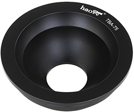 Haoge TBA-75 75mm Half Ball Bowl Adapter for Gitzo Systematic Series 3 4 5 Tripod Head fit 75mm Manfrotto Gitzo Sachtler Fluid Video Heads