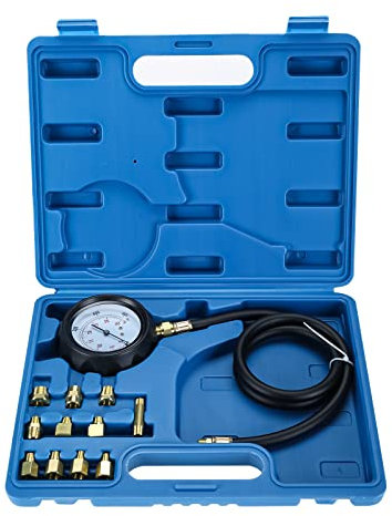 FreeTec 13tlg. Motor Öldruck Tester Öldruckprüfer Messgerät Öldrucktester Werkzeug Prüfer 0-35 bar