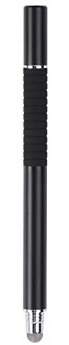 UEETEK Multifonctionnel 2 en 1 Stylet capacitif Stylet Tactile Universel Écran Tactile précis Stylets sensibles avec des Conseils de Fibres Fines pour Smartphones et tablettes à écran Tactile (Noir)