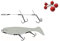 blntackle76 Set: Stinger System Komplett-Set Shallow Rig für Gummifische inklusive verschiedener Gewichte von Jenzi + gratis Petri Heil! Aufkleber