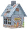 Crottendorfer - Räucherhaus Metall inkl. Räucherkerzenhalter - für Räucherkerzen Gr. M - Maße: 7,2 x 7,8 x 9,8cm - Motiv: Villa Rost - Made in Germany
