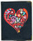 Syl'la Love Peace Joy Etui pour Carte Fidelite en Cuir pour Femme et Homme Noir