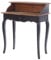 DESIGN DELIGHTS Vintage MASSIVHOLZ SEKRETÄR Napoleon | 80x92x40cm (BxHxT), Mahagoni, Shabby Style Konsolentisch | Schreibtisch im Vintage Stil | Farbe: 04 schwarz-Natur
