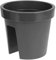 Spetebo Balkon Geländer Blumentopf anthrazit - 28x25 cm - Pflanztopf Blumenkübel Geländertopf rund