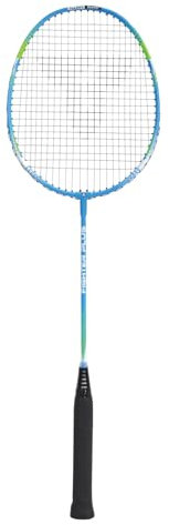 Talbot-Torro® Badmintonschläger Fighter Plus, Federballschläger mit Airflex Griffsystem und Powerwave Rahmenprofil für bessere Ballbeschleunigung, Farbe: Blau-Grün, 429808