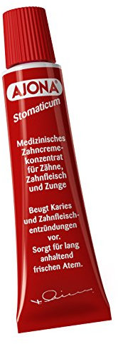 Ajona Stomaticum Medizinische Zahnpasta, Mousse, Zur Sanften Reinigung der Zähne, 25 ml