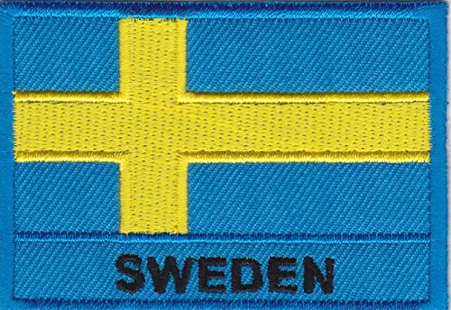 Aufnäher Bügelbild Aufbügler iron on Patch Flagge Fahne Länder EU Europaelt diverse Nationen (Schweden)