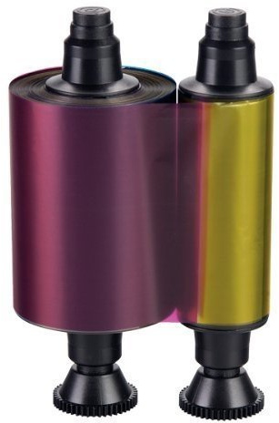R3011 YMCKO Ribbon for Evolis Pebble Dualys 3 Securion Card Printers, 200 Images Compatible