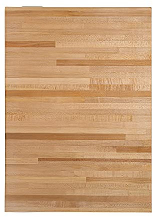 CONSDAN Metzgerblock Thekenplatte aus hartem Ahornholz, Arbeitsplatte aus massivem Hartholz, Holzplatten für Küche, wendbar, beidseitig poliert, lebensmittelecht, 3.8 cm Dicke, 61 cm Lx63.5 cm B