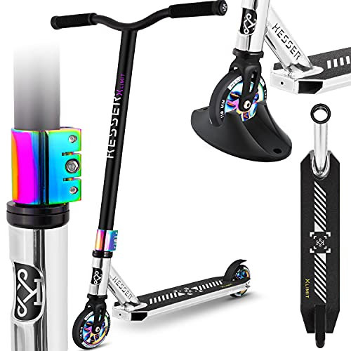 KESSER® Stunt Scooter X-Limit-Pro 360° Lenkung Funscooter Stuntscooter mit Ständer ABEC 9 Kugellagern, 110mm PU Räder, mit Ständer,Kickscooter Tretroller Cityroller Trick Roller für Kinder Erwachsene
