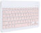 Zunate Kabellose Tastatur, Bluetooth 3.0 Tragbare -Wireless-Bluetooth-Spanisch-Tastatur, für Telefone/Tablets/Laptops/und Desktop-Computer Schreibmaschinen-Tastatur(Rosa)