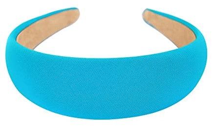 axy Breiter Haarreif mit Stoff gepolstertes Candy Colours - Wunderschön Damen Stirnband Haarschmuck Haarreifen HRK2A (Türkis)