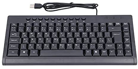 XINL Wired Keyboard, Stable Non-slip Safe Practical Small Keyboard Ergonomic Design Sturdy Durable for Home Use for Office Use(Arabic)