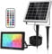 MEIKEE RGB Strahler 30W mit Fernbedienung RF 360° Solar Strahler Bunt IP66 Wasserdicht Solarlampen Farbewechsel 10 Farben 30 Dynamische Modi Timer Solarleuchte Farbig für Garten Party Weihnachten