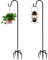 LEMCC 2 Pack Shepherd Hook with Base Stand 200cm Heavy Duty Tall Garden Hooks Garden Plant Hanger Stake for Hanging Bird Feeders Lanterns Light Plant Baskets Wedding Decor