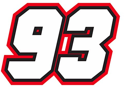 MC MOTOPARTS Custom Racing Number Stickers - 3pcs Set, 3-6inch Vinyl Bike & ATV Decals, Removable