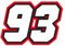 MC MOTOPARTS Custom Racing Number Stickers - 3pcs Set, 3-6inch Vinyl Bike & ATV Decals, Removable