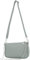 modamoda de - T237 - Umhängetasche Klein Small aus ital. Leder, Farbe:Telegrau