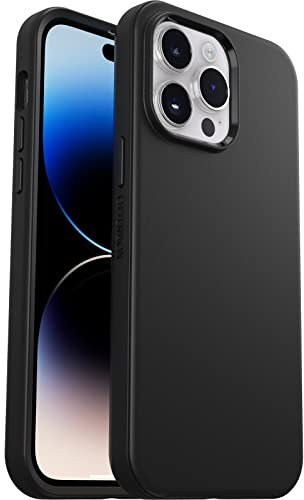 OtterBox Symmetry+ Case for iPhone 14 Pro Max with MagSafe, Shockproof, Drop proof, Protective Thin Case, 3x Tested to Military Standard, Antimicrobial Protection, Black
