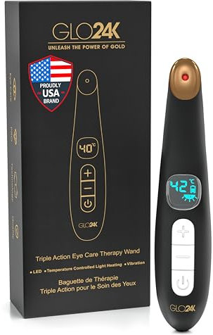 GLO24K Eye Care Beauty Massagegerät für strahlende, schöne Haut um die Augen