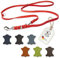 CopcoPet Hundeleine aus Fettleder 2m x 8mm Rot – 3-Fach verstellbar, geflochten – Mit Chrombeschlägen – Grifffest, robust – Umhängeleine für kleine Hunde, ideal für Spaziergang, Training