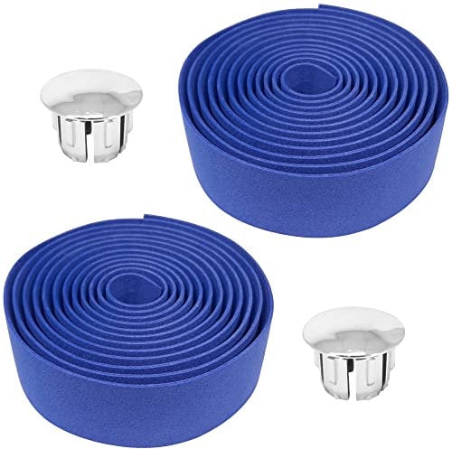 cyclingcolors 2x Lenkerband EVA-Schaum Fahrrad Rennrad Griffband Fahrradlenkerband Griffband Vintage, Blau