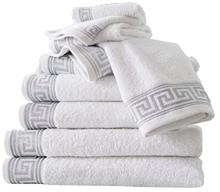 GC GAVENO CAVAILIA Asciugamano da bagno extra large da 500 g/m², confezione da 2 asciugamani in cotone filato ad anelli per il bagno, set di asciugamani altamente assorbenti, asciugamani greci