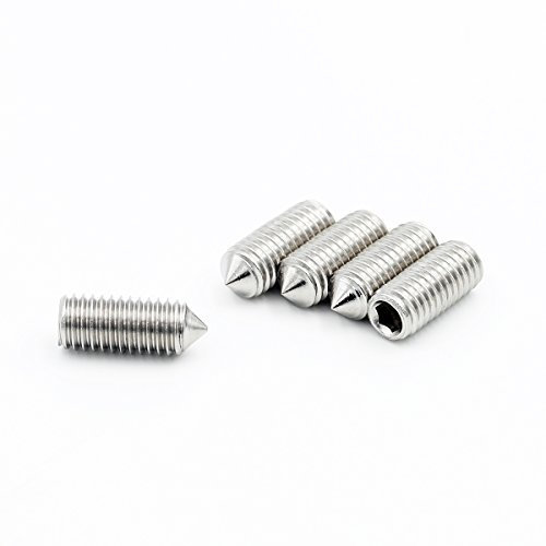 M2,5 Gewindestifte mit Innensechskant und Spitze, Edelstahl, 100 Stück (M2,5 x 8 mm)